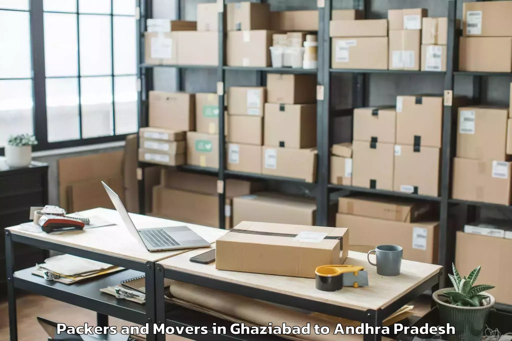 Professional Ghaziabad to Rowthulapudi Packers And Movers